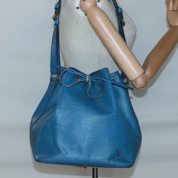 LOUIS VUITTON Epi Petit Noe Shoulder Bag Blue M44105 LV Auth 139956 - Picture 1 of 15